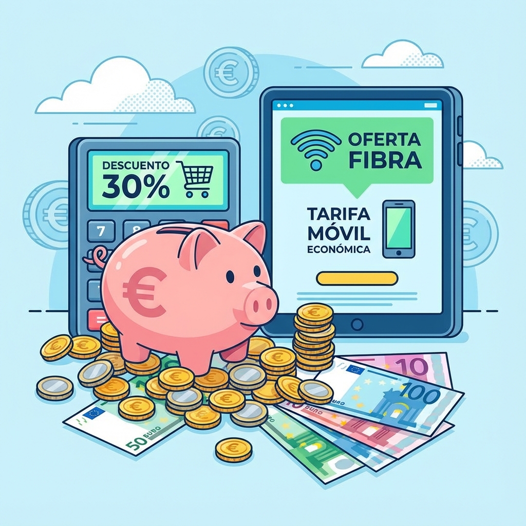 Concepto de ahorro con ofertas sin permanencia